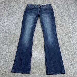 Fidelity Denim Jeans Womens 27 Cava Blue Wash Low Rise Bootcut Denim Japan Rose